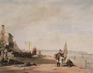 Giovani pescatori di gamberetti, Deal, XIX secolo